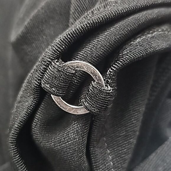 CHICO'S Travelers Black Midi Ring Cutout Sleeve Dress -  Size 1 - Picture 9 of 11